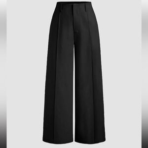 High Rise, pockets, wide leg work pants.